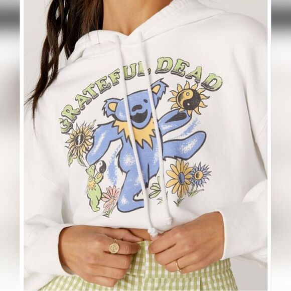 Daydreamer Grateful Dead Sunshine Daydream Cropped Hoodie - Picture 2 of 14